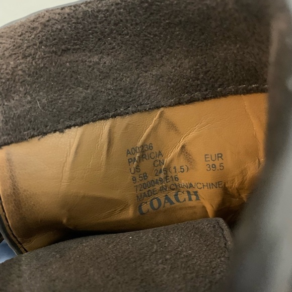 COACH | Patricia Booties Suede Material & Leather in Chestnut Brown FLAW - Picture 3 of 16